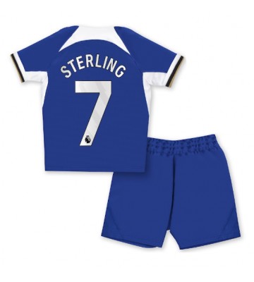 Chelsea Raheem Sterling #7 Primera Equipación Niños 2023-24 Manga Corta (+ Pantalones cortos)